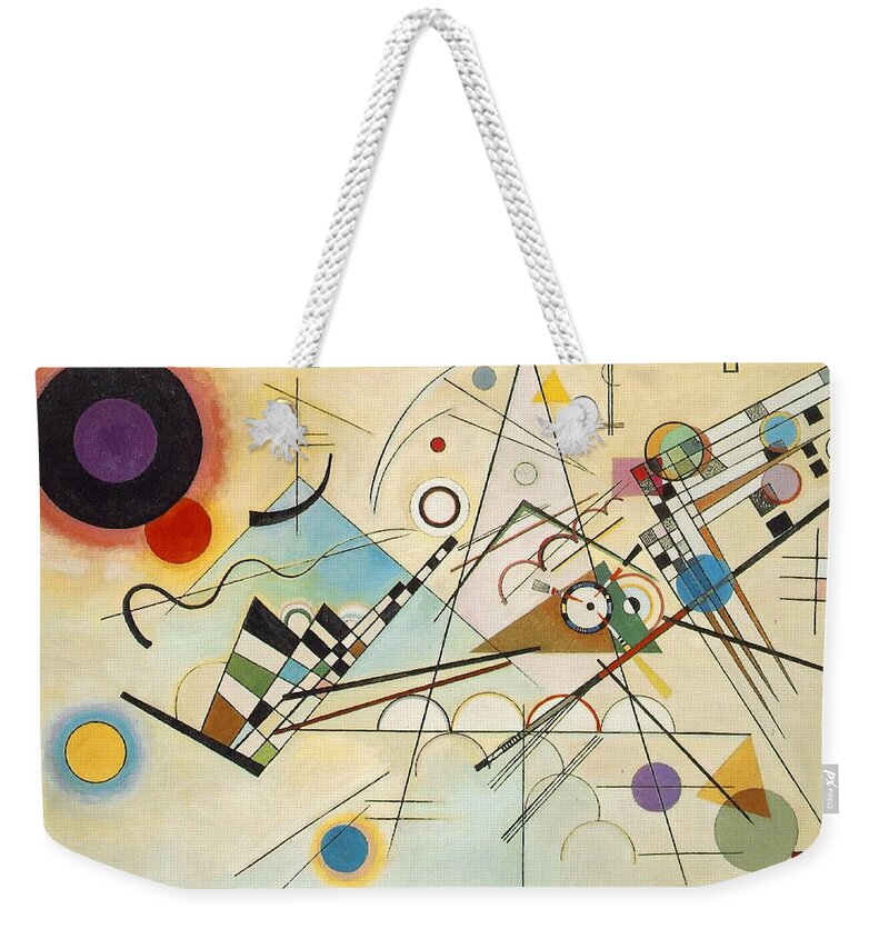 Wassily Kandinsky Weekender Tote Bag featuring the painting Composition VIII by Wassily Kandinsky