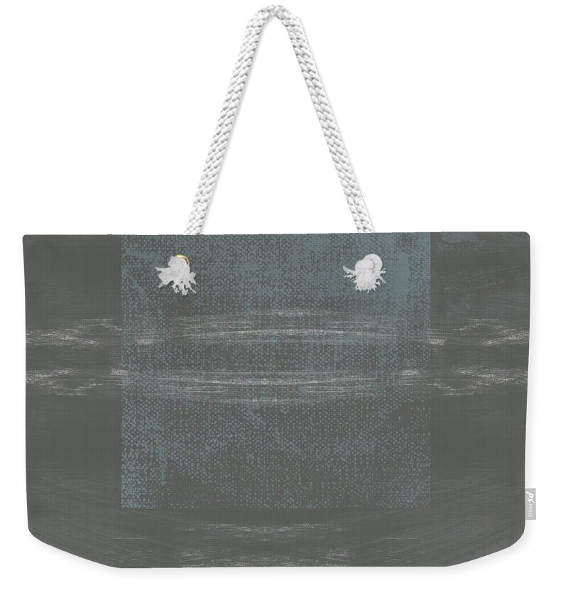 Concrete Weekender Tote Bag featuring the painting Concrete 2- Contemporary Abstract Art by Linda Woods by Linda Woods