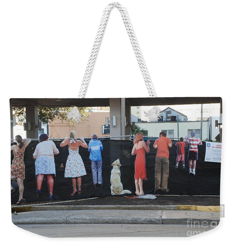 Watching Work Weekender Tote Bag featuring the photograph Construction site by Jim Goodman