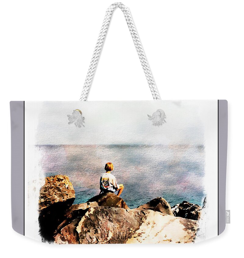 Pensive Weekender Tote Bag featuring the photograph Contemplation by Burney Lieberman