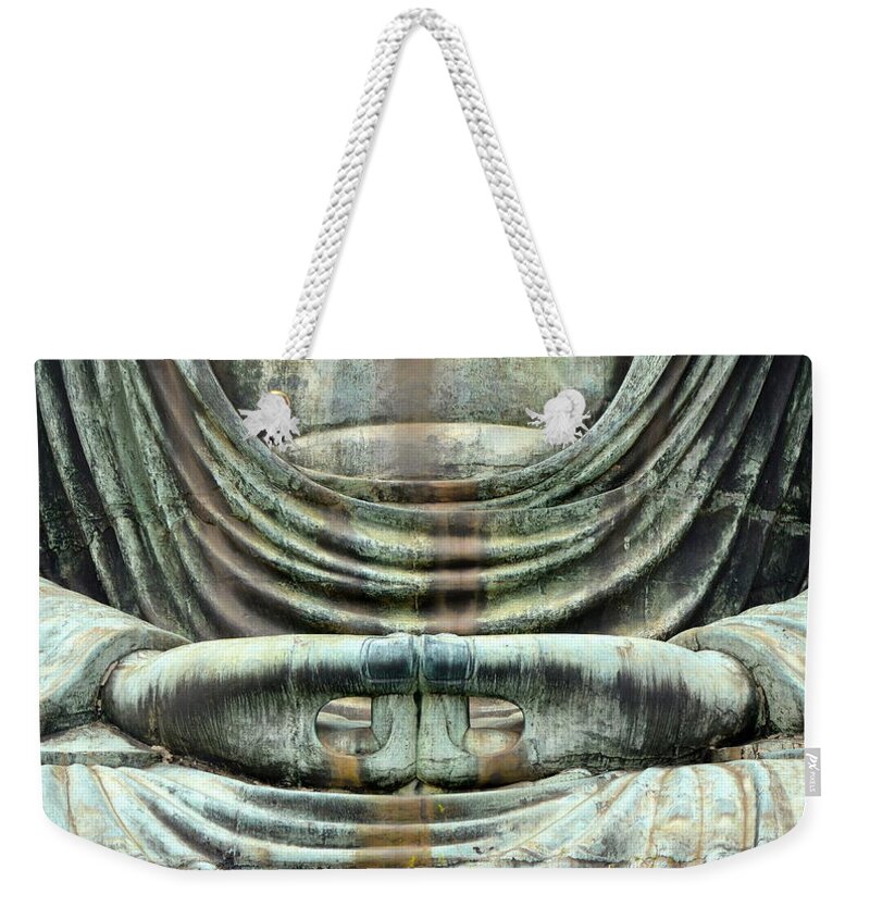 Grand Buddha Weekender Tote Bag featuring the photograph Contemplation by Corinne Rhode