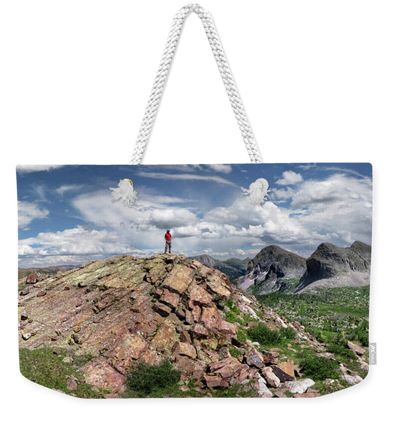 Weminuche Wilderness Weekender Tote Bag featuring the photograph Continental Divide Above Twin Lakes - Weminuche Wilderness by Bruce Lemons