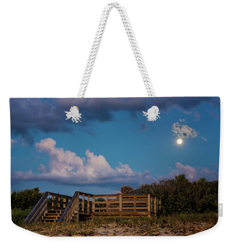Moon Weekender Tote Bag featuring the photograph Convergence by Fran Gallogly