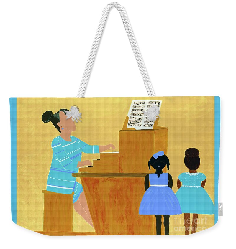 Spelman Weekender Tote Bag featuring the painting Convocation by Kafia Haile