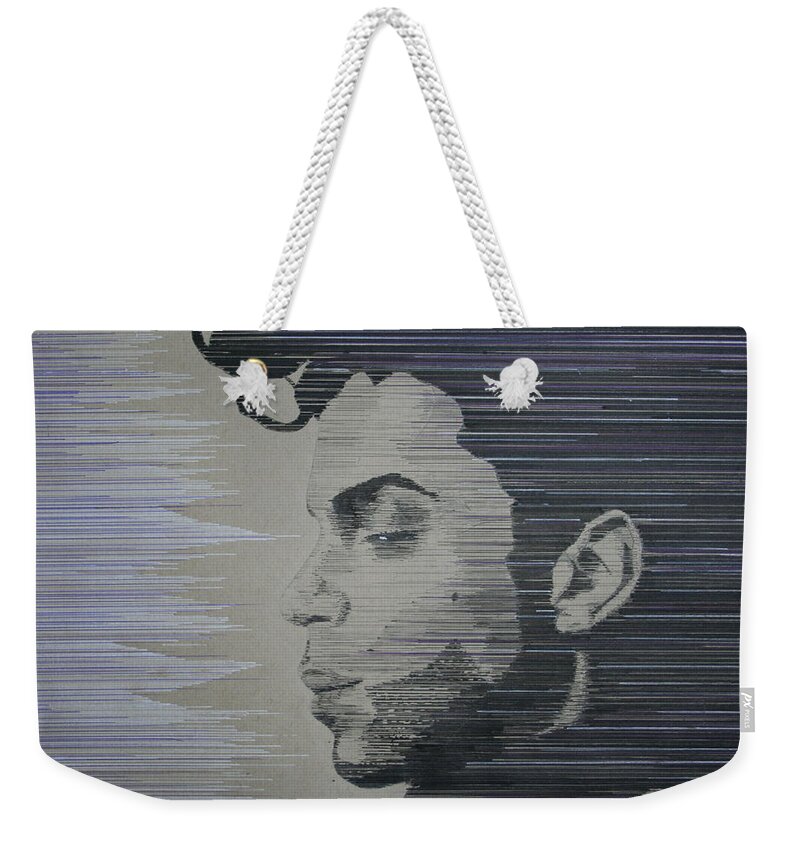 Pen Weekender Tote Bag featuring the drawing Cool as Prince by Edmund Royster