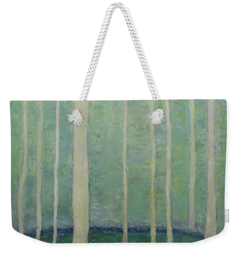 Oil Weekender Tote Bag featuring the painting Cool Breeze by Becky Kim