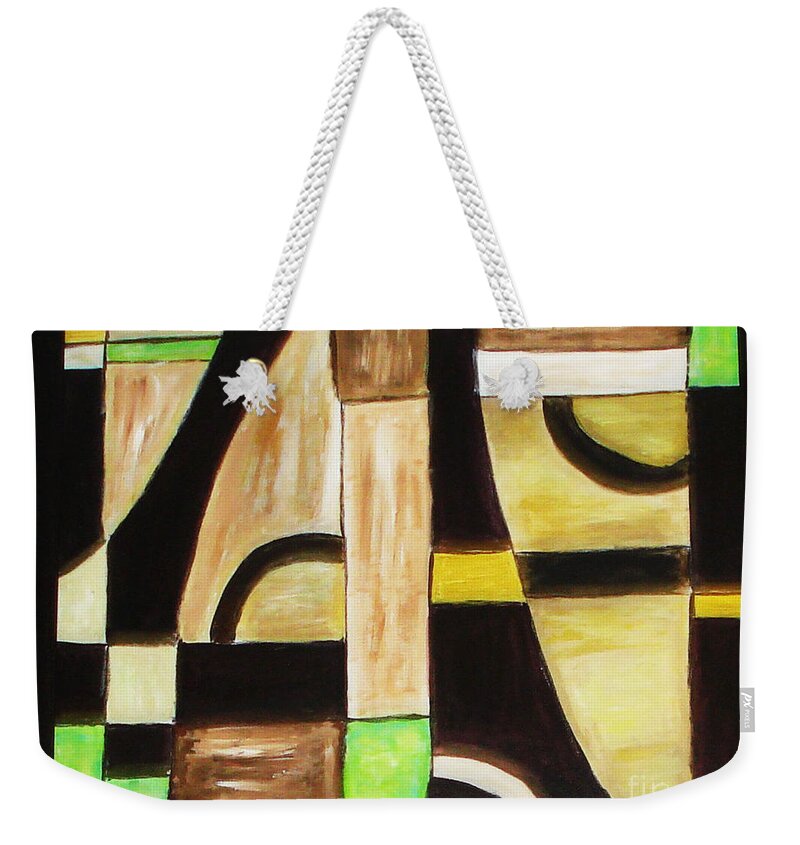 Acrylic Painting Weekender Tote Bag featuring the painting Cool by Yael VanGruber