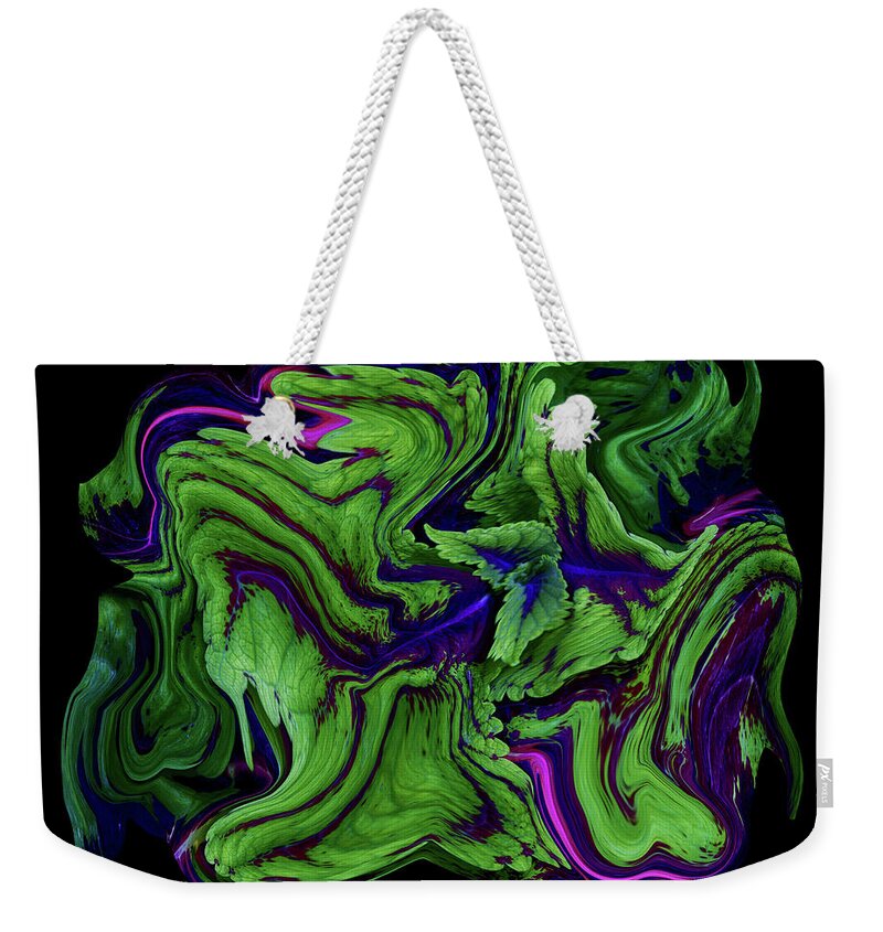 Abstract Weekender Tote Bag featuring the digital art Coolified Coleus by Robert Woodward