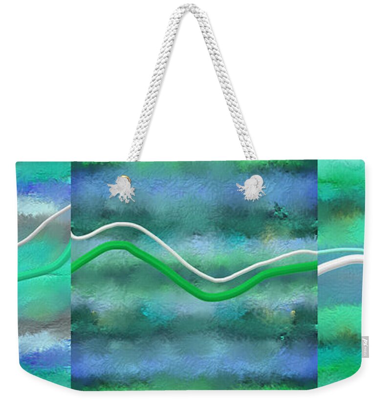 Abstract Weekender Tote Bag featuring the digital art Cooling Trend by SC Heffner