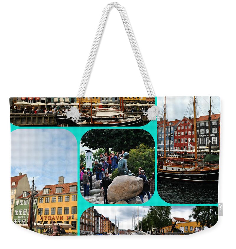 Scandinavia Weekender Tote Bag featuring the photograph Copenhagen - Nyhavn by Jacqueline M Lewis