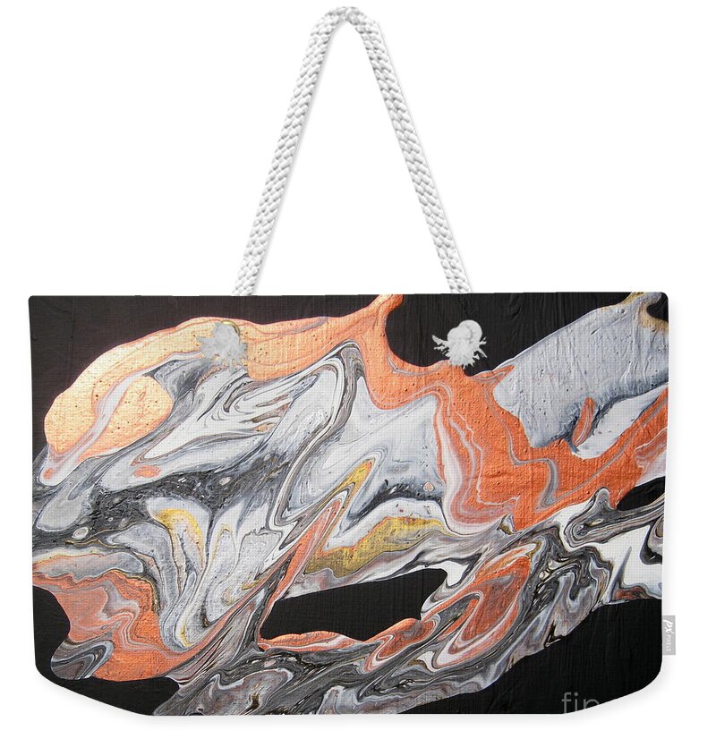 Copper Weekender Tote Bag featuring the painting Copper Mine l by Shirley Braithwaite Hunt