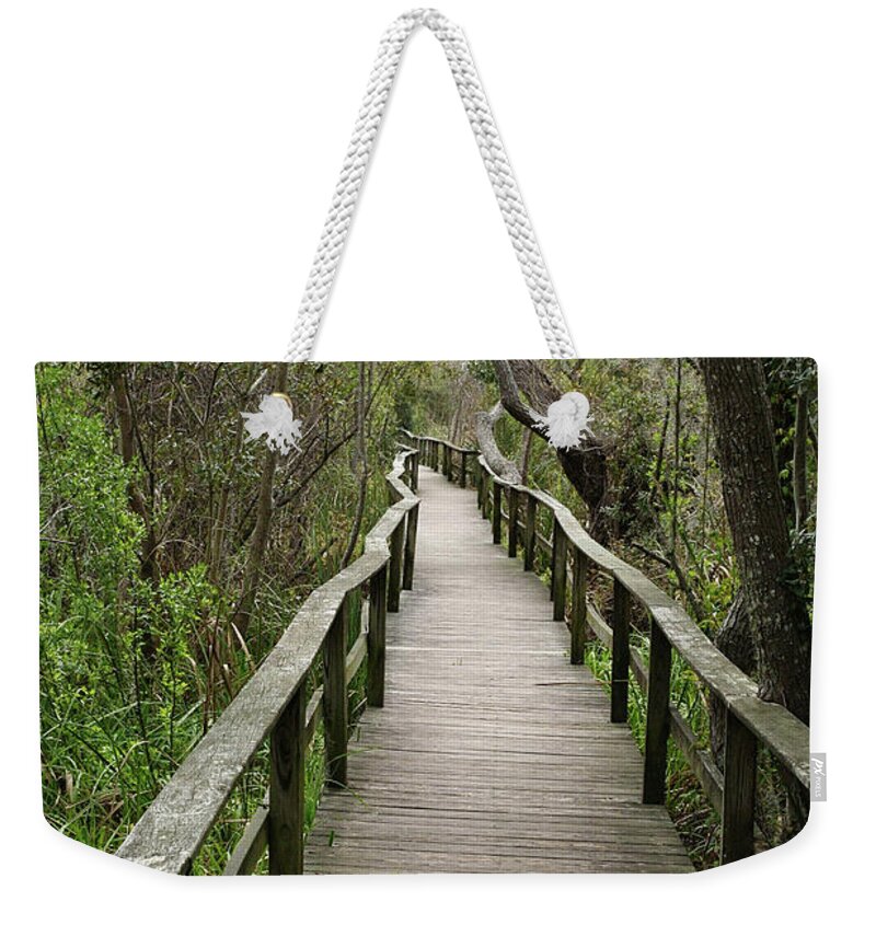 Audobon Weekender Tote Bag featuring the photograph Corkscrew Boardwalk by Thomas Marchessault