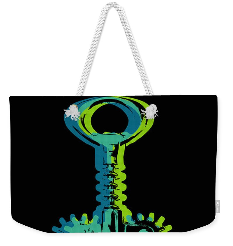 Corkscrew Weekender Tote Bag featuring the digital art Corkscrew by Jean luc Comperat