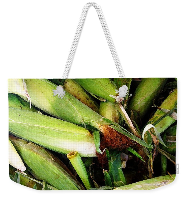Fruit Weekender Tote Bag featuring the photograph Corn by John Vincent Palozzi