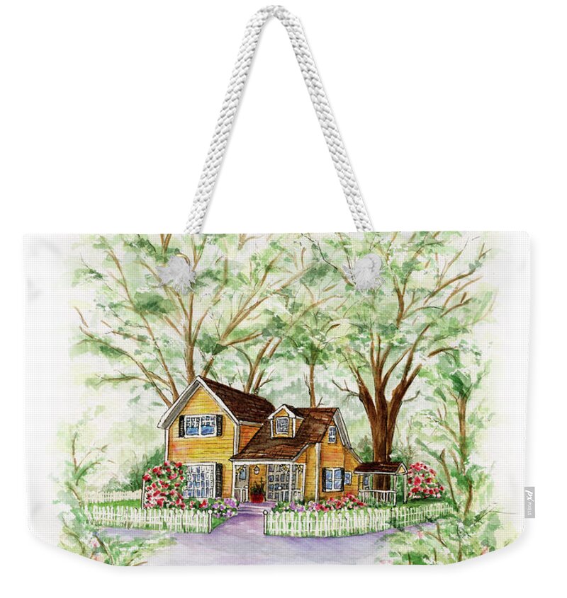 Ashland Weekender Tote Bag featuring the painting Corner Charmer by Lori Taylor