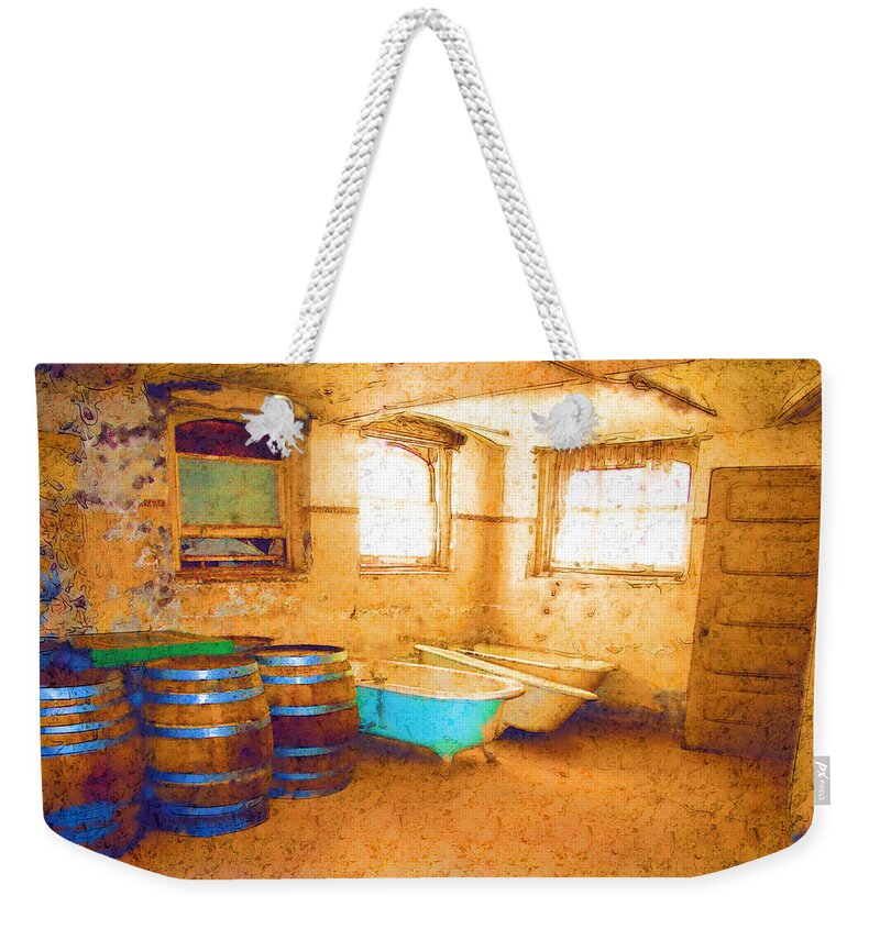 Preston Castle Weekender Tote Bag featuring the digital art Cornered by Holly Ethan