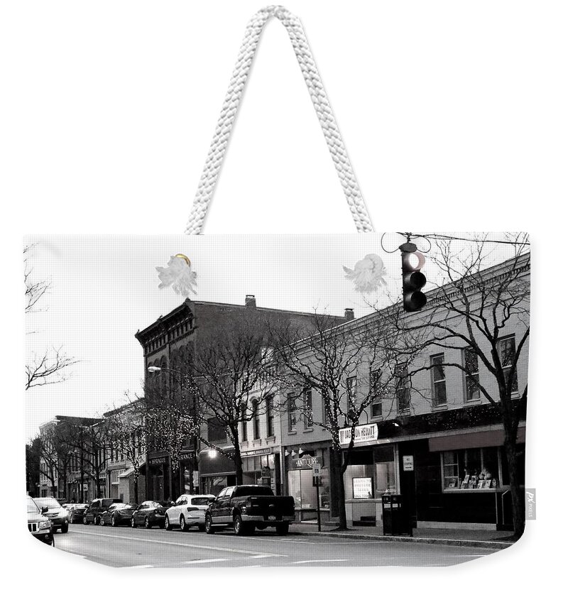  Weekender Tote Bag featuring the photograph Corning New York by Polly Castor