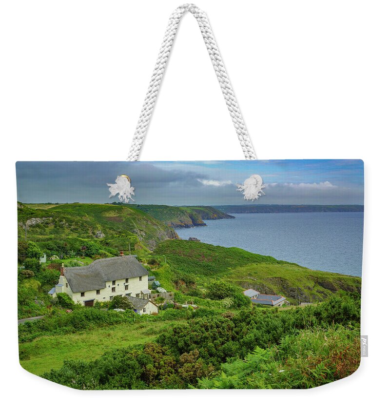 Cornwall Weekender Tote Bag featuring the photograph Cornish Coastline by Frank Etchells