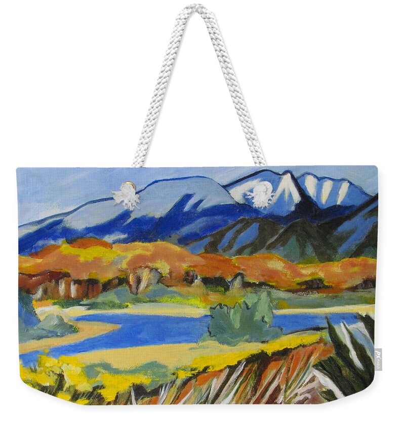 Coronado National Monument Weekender Tote Bag featuring the painting Coronado National Monument by Betty Pieper