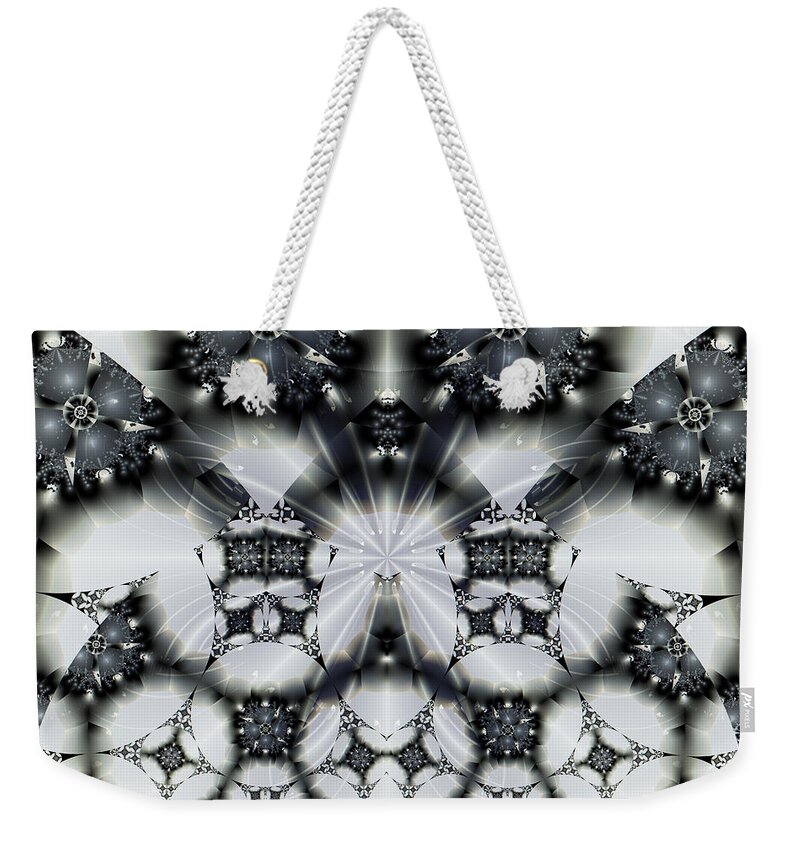 Abstract Weekender Tote Bag featuring the digital art Cosmetic Touch by Jim Pavelle