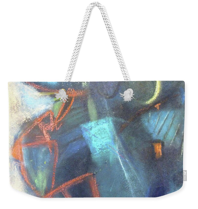 Abstract Weekender Tote Bag featuring the painting Cosmic Encounter by Studio Tolere