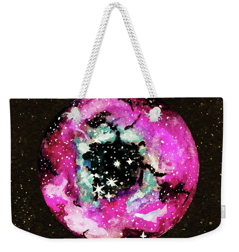 Sky Weekender Tote Bag featuring the painting Womb of the Universe by Srimati Arya Moon
