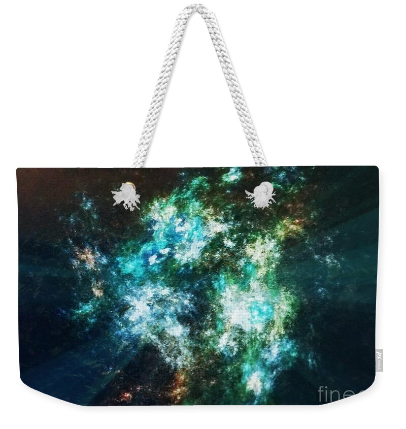 Cosmos Weekender Tote Bag featuring the digital art Cosmos by Diamante Lavendar