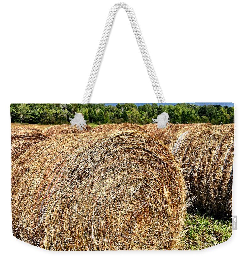 Bales Weekender Tote Bag featuring the photograph Country Bales by Onedayoneimage Photography