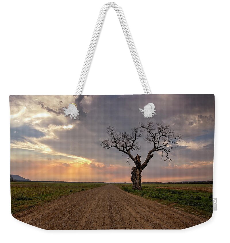 Old Weekender Tote Bag featuring the photograph Country Road by Eilish Palmer