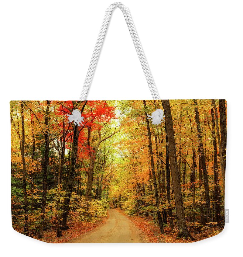 Fall Weekender Tote Bag featuring the photograph Country Road by Robert Clifford