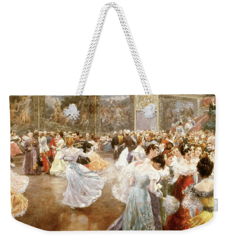 1900 Weekender Tote Bag featuring the painting Court Ball At The Hofburg by Granger