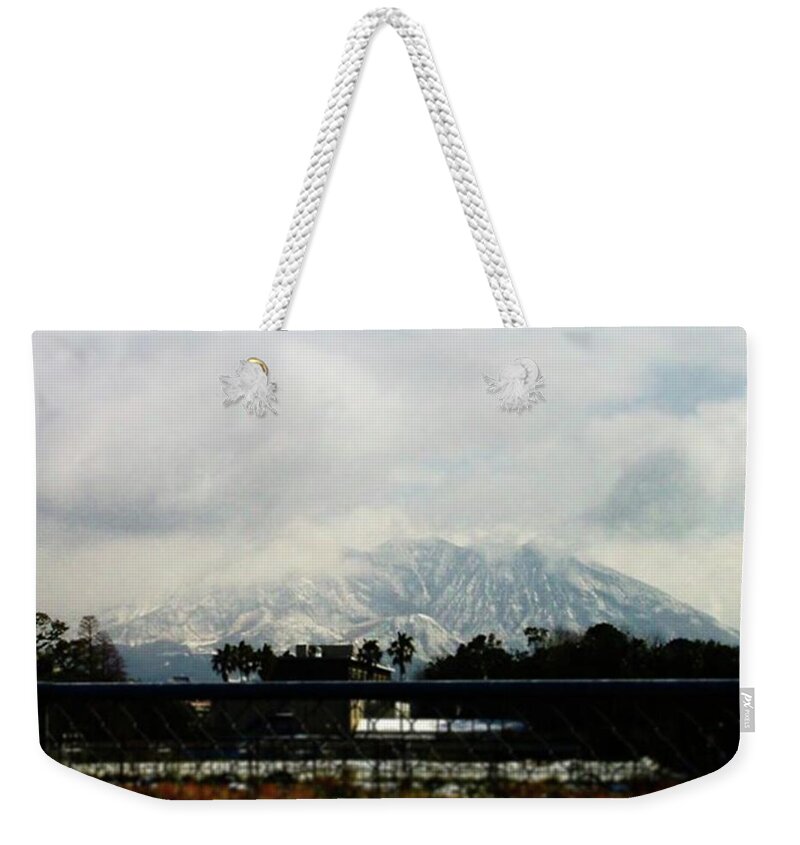 Snow Covered Mountains Weekender Tote Bags