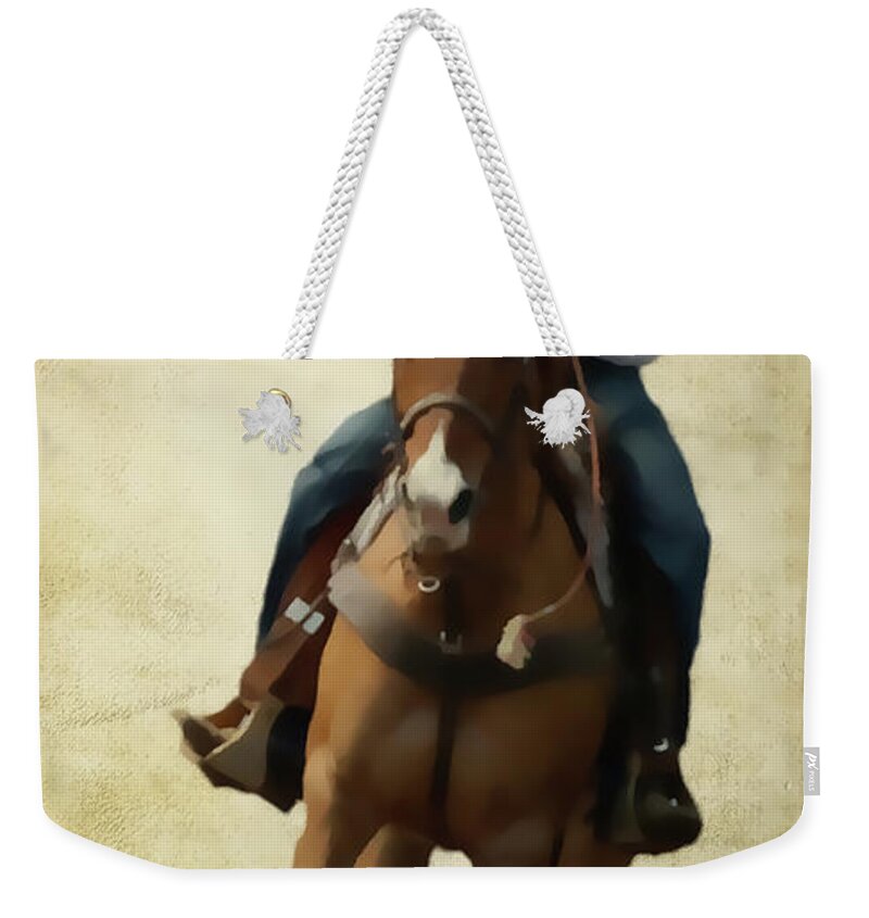 Cowboy Weekender Tote Bag featuring the photograph Cowboy Wrangler by Athena Mckinzie