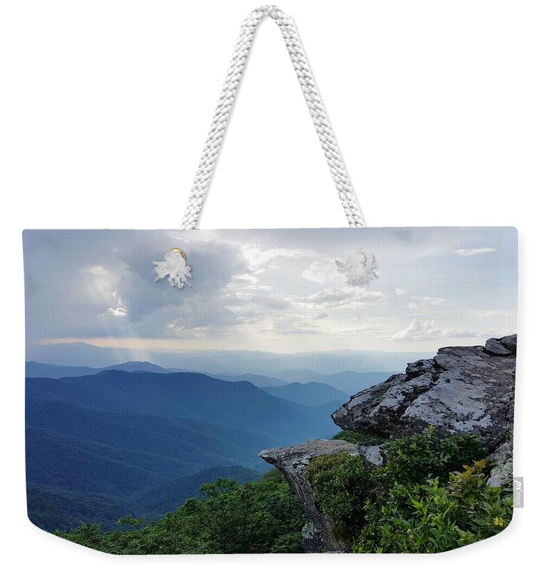 Craggy Pinnacle Weekender Tote Bag featuring the photograph Craggy Pinnacle by William Slider
