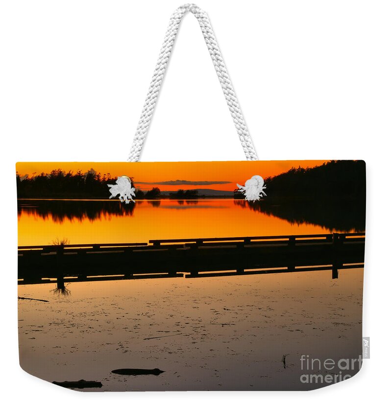 Cranberry Lake Weekender Tote Bag featuring the photograph Cranberry Lake Sunset by Adam Jewell