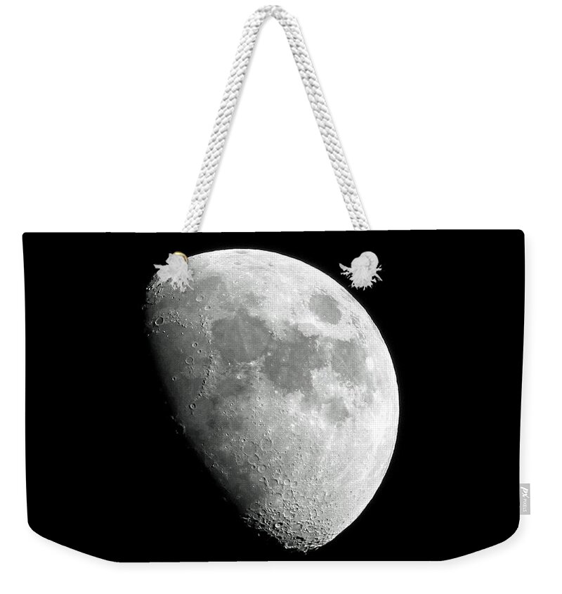 Moon Weekender Tote Bag featuring the photograph Craters and Shadows by Jackson Pearson