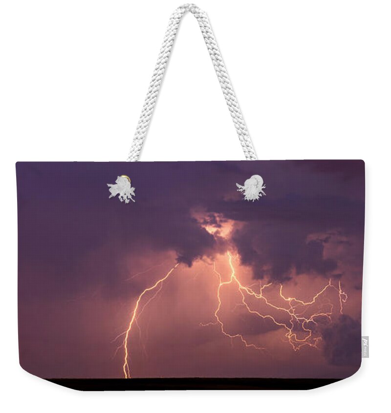 Lightning Weekender Tote Bag featuring the photograph Crazy Bolts by Darren White