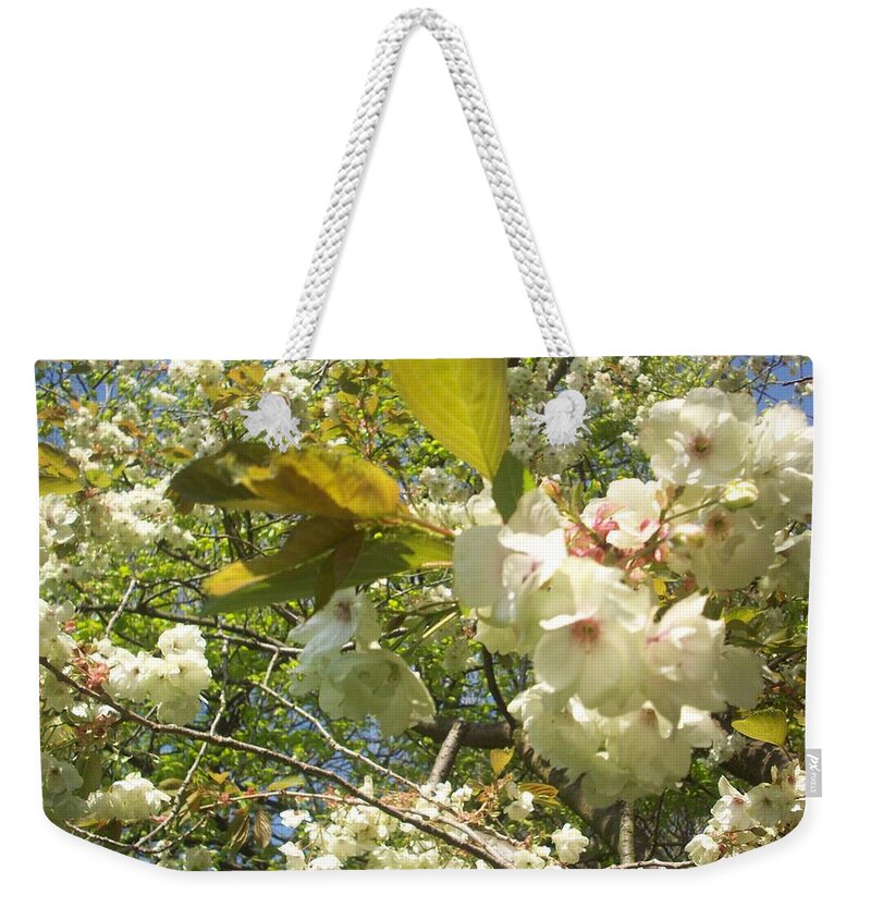 Tree Weekender Tote Bag featuring the photograph Cream Tree by Judith Desrosiers