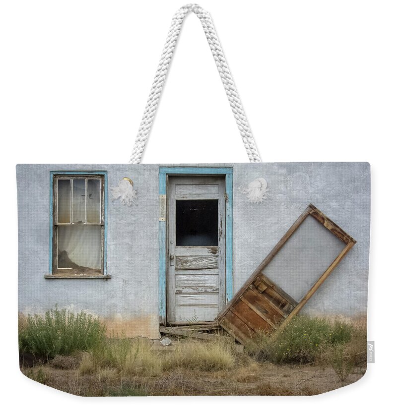 Architecture Weekender Tote Bag featuring the photograph Crooked Screen Door by Mary Lee Dereske