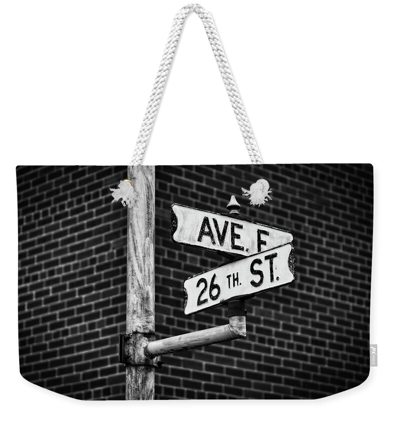 Monochorme Weekender Tote Bag featuring the photograph Cross Roads by Darren White
