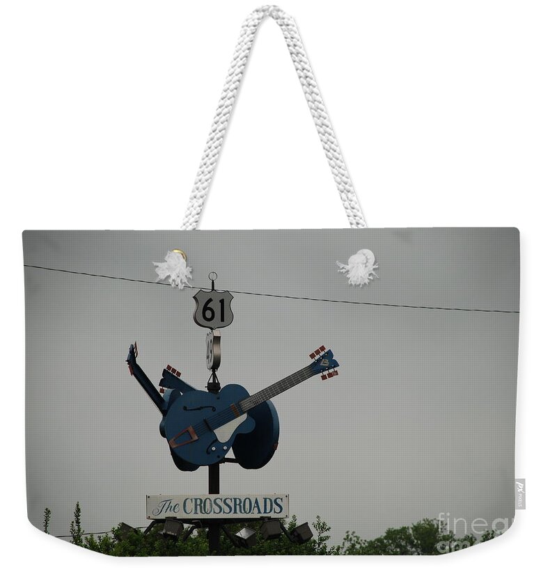 The Blues Weekender Tote Bag featuring the photograph Crossroads by Jim Goodman