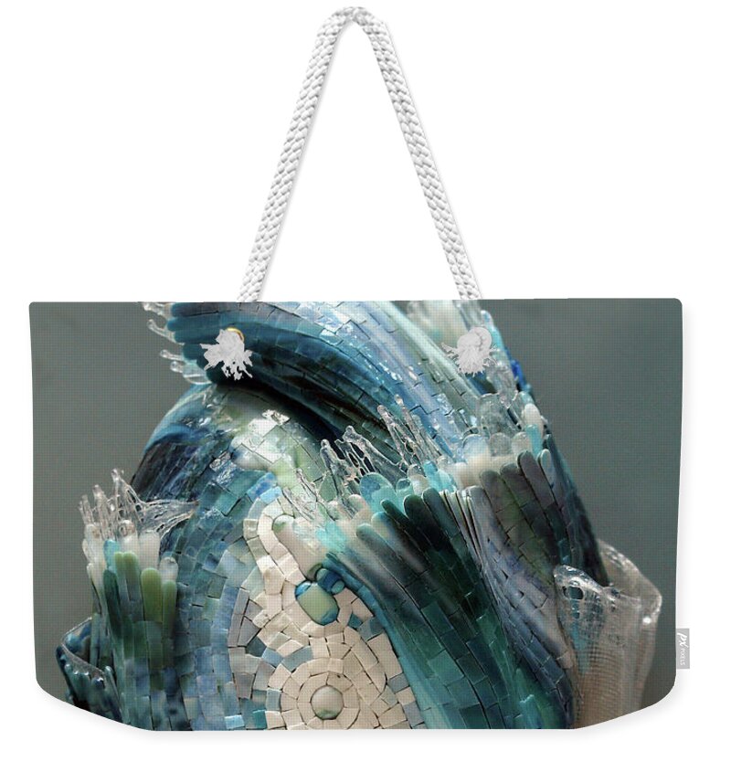 Water Weekender Tote Bag featuring the sculpture Crysalis II by Mia Tavonatti