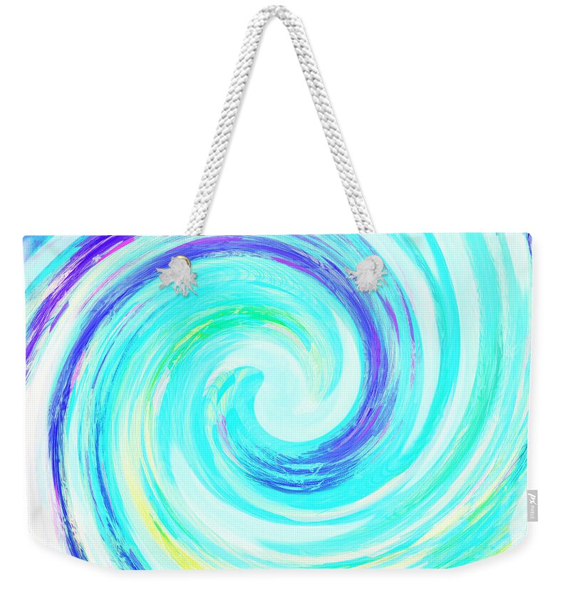 Abstract Weekender Tote Bag featuring the photograph Crystal Blue Persuasion by Marianne Campolongo