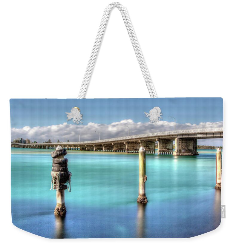 Tuncurry Photography Weekender Tote Bag featuring the digital art Crystal waters 0517 by Kevin Chippindall