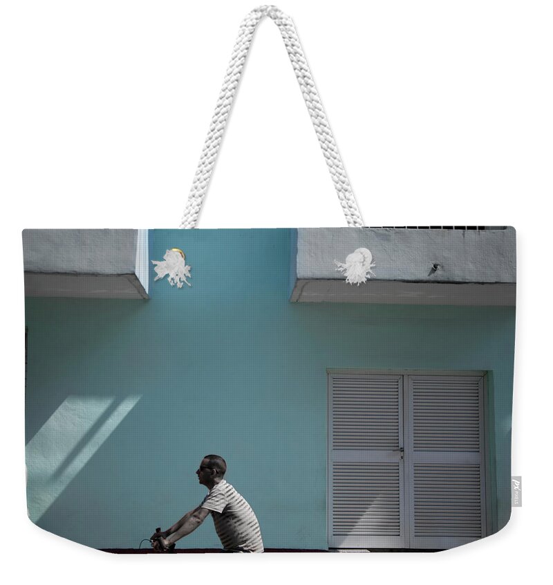 Cuban Street Life Weekender Tote Bag featuring the photograph Cuba #6 by David Chasey