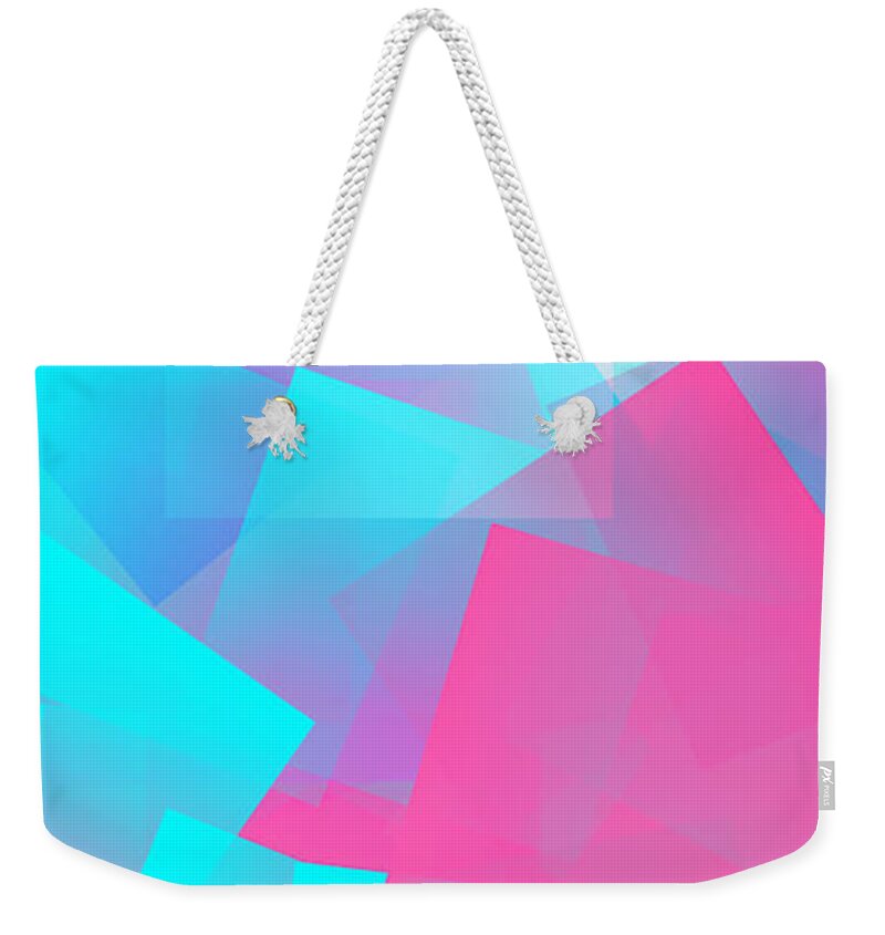 Abstract Weekender Tote Bag featuring the digital art Cubism Abstract 167 by Chris Butler