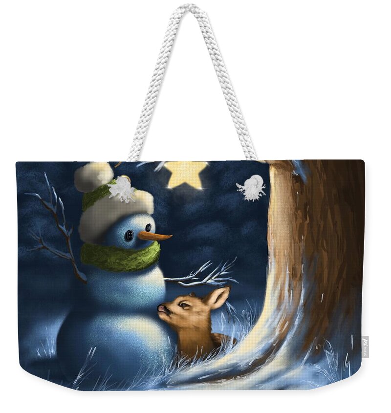 Cuddle Weekender Tote Bag featuring the painting Cuddle by Veronica Minozzi