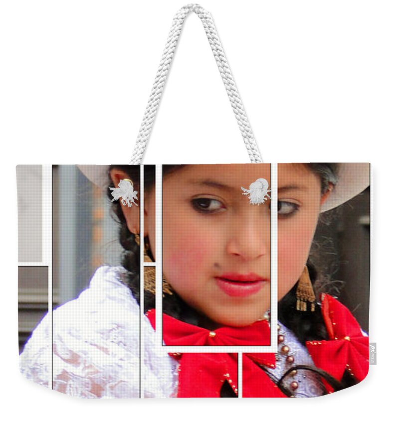 Expression Weekender Tote Bag featuring the photograph Cuenca Kids 890 by Al Bourassa