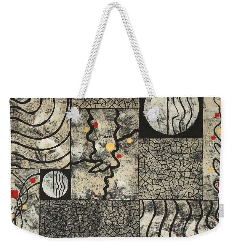 Land Weekender Tote Bag featuring the painting Cultivate the Desert by Diana Perfect