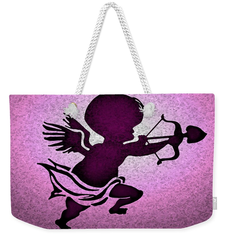 Cupid Weekender Tote Bag featuring the digital art Cupid by Kevin Middleton
